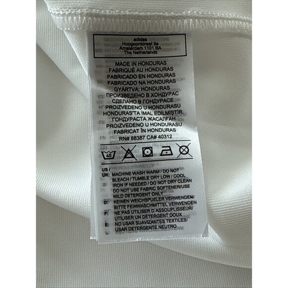 NWT Adidas Baseball Jersey Full Button Lightweight Athletic White Mens SZ Large - Picture 6 of 11
